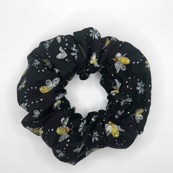 Bee Wide Elastic Scrunchie Anti-Crease Extra Hold - Picture 1 of 2